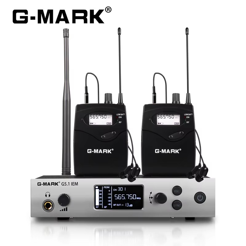 In Ear Monitors For Singers - G-MARK G5.1IEM UHF bezprzewodowy system monitorowania