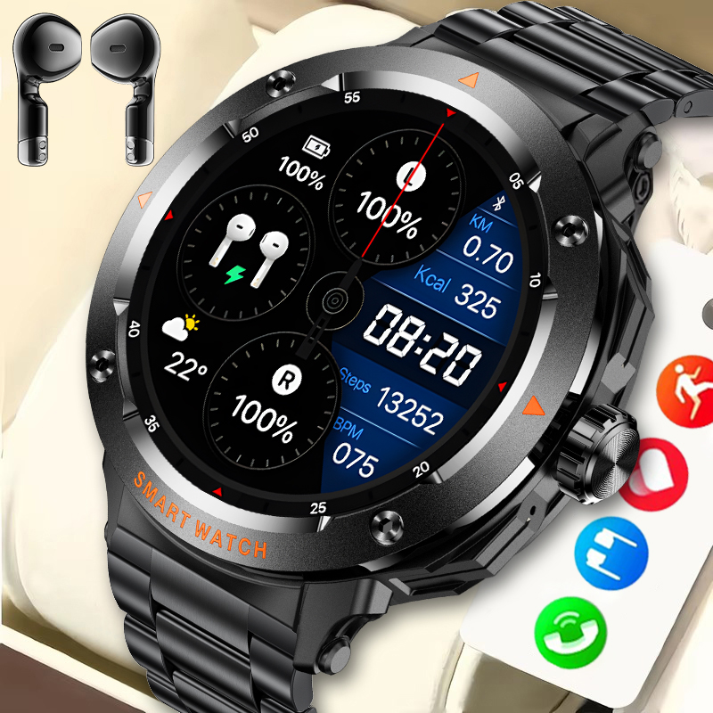 Tws Earbuds Bluetooth 5.3 - LIGE Nowy Smartwatch 2 w 1