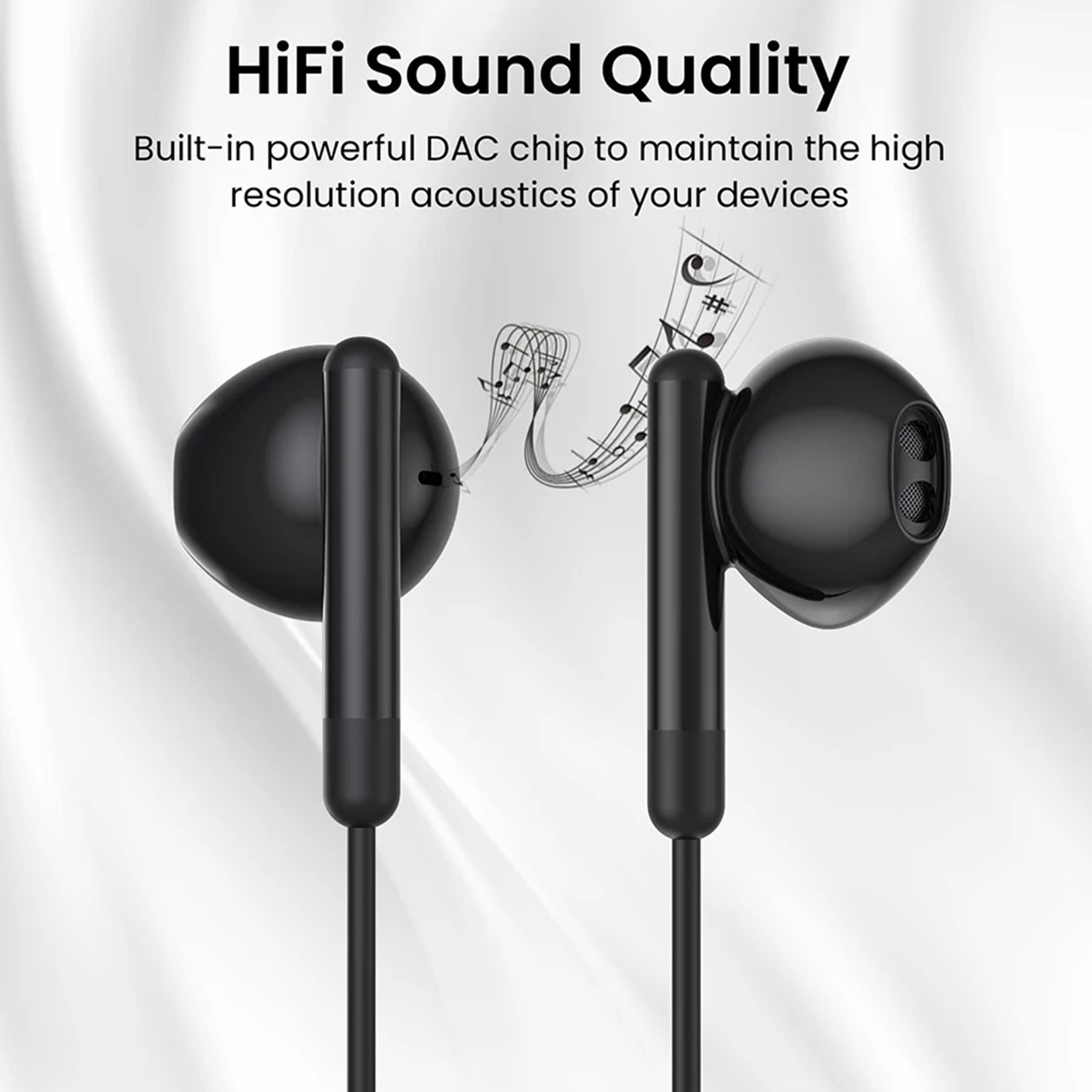 Przewodowe słuchawki USB C HiF – Type C Wired Earphones With Mic recenzja i cena