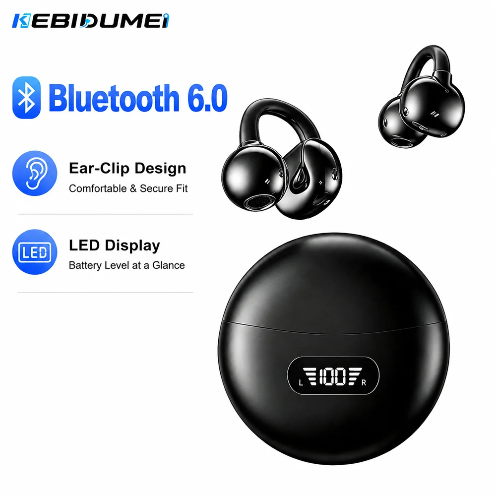 Słuchawki Bluetooth 6.0 KEBIDU – Open Ear Air Conduction Headphones recenzja i cena