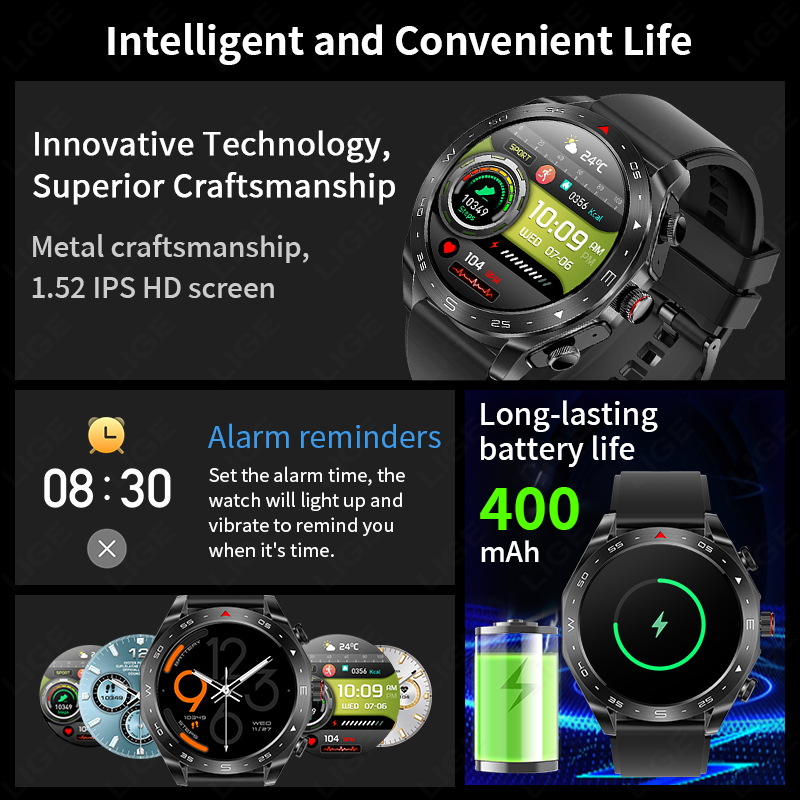 LIGE TWS 2‑w‑1 Smartwatch z wb – Sleep Mask Headphones Bluetooth recenzja i cena