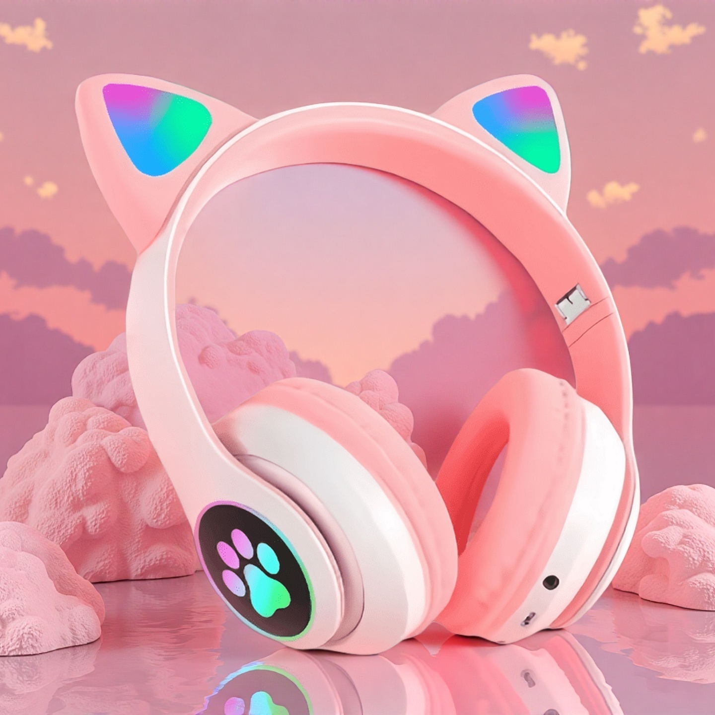 Nowe słuchawki bezprzewodowe z – Cat Ear Bluetooth Headset Led recenzja i cena